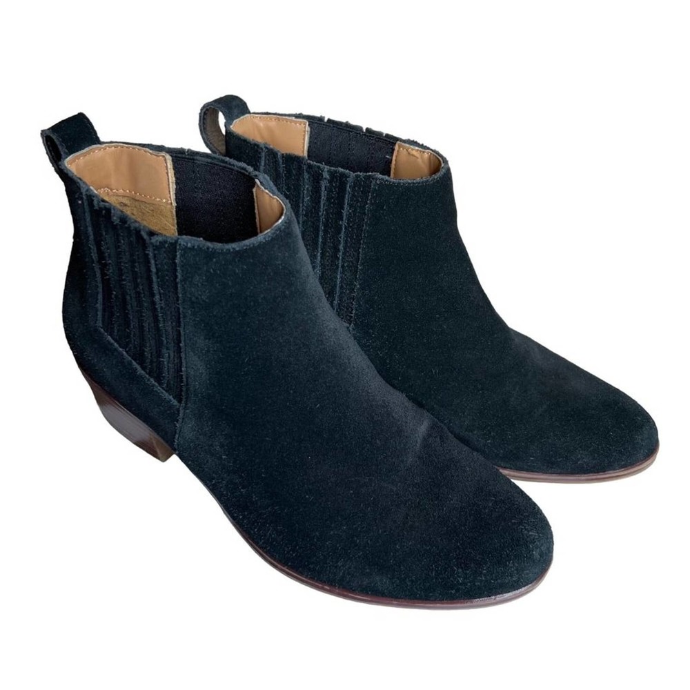 J Crew Black Suede Bootie Womens Size 7